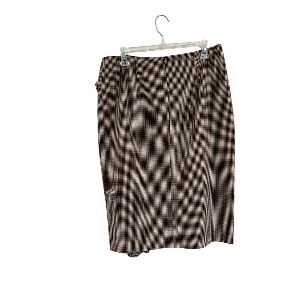 Antonio Melani Houndstooth Pencil Skirt Career Office Workwear Size 12‎ Chic - Picture 2 of 6
